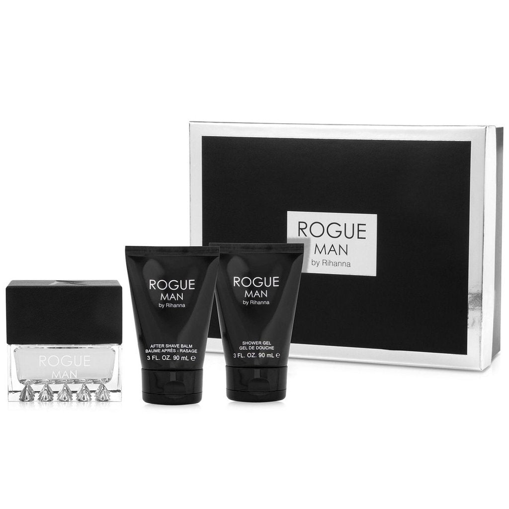 Rihanna Rogue 3-Piece Set 3.4oz Men EDT Spray — 1