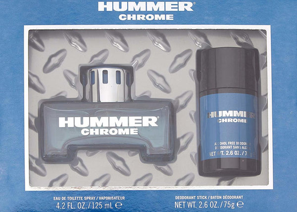 Hummer Chrome 2-Piece Set 4.2oz Men EDT Spray — 1
