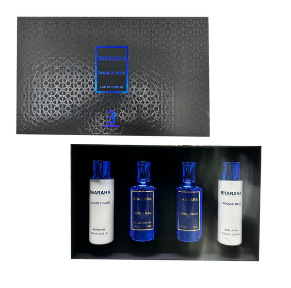 Bharara Double Bleu 4-Piece Set 3.4oz Men EDP Spray — 1