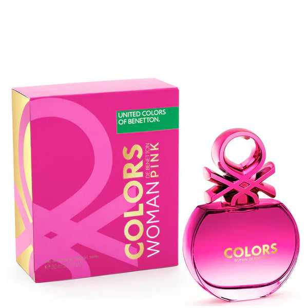 Benetton Colors de Benetton Woman Pink Women's Perfume/Cologne For Women Eau de Toilette 2.7 oz / Gift Set 2.7 oz Edt — 2