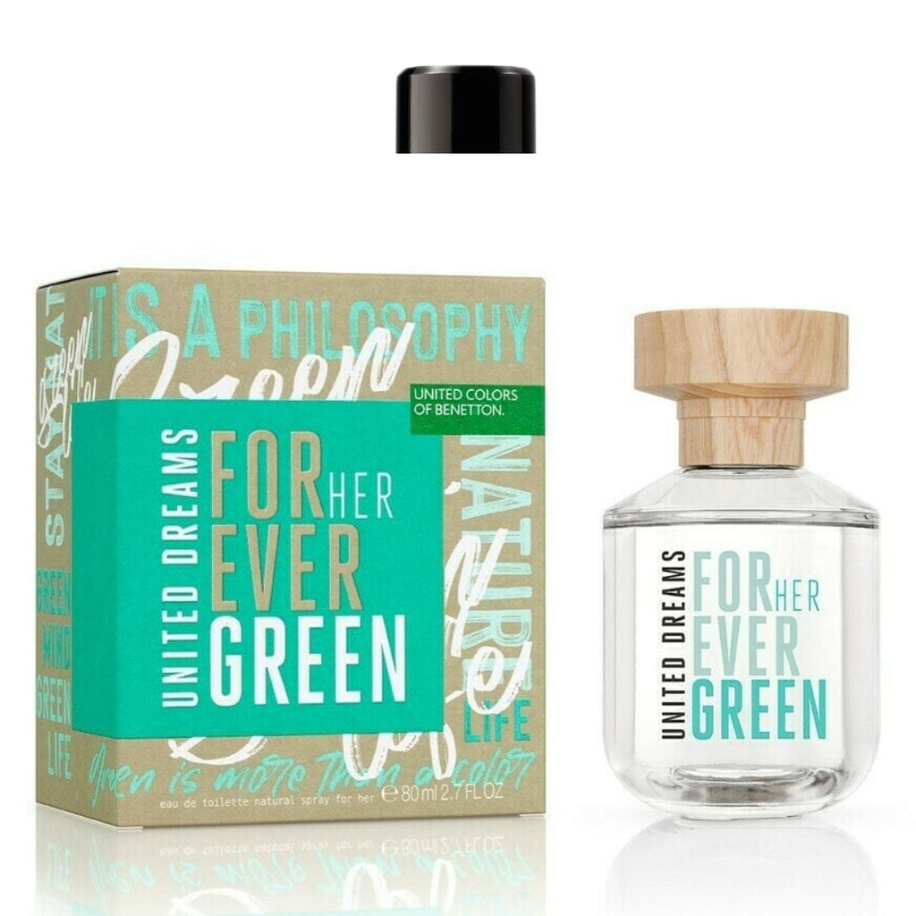 Benetton Colors United Dreams Forever Green for Her Women's Perfume/Cologne For Women Eau de Toilette 2.7 oz Edt — 2