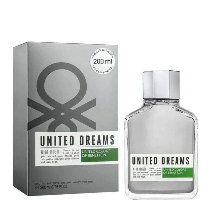 Benetton Colors United Dreams Men Aim High Men's Perfume/Cologne For Men Eau de Toilette 3.4 oz / 6.7 oz / Gift Set 3.4 oz Edt — 2