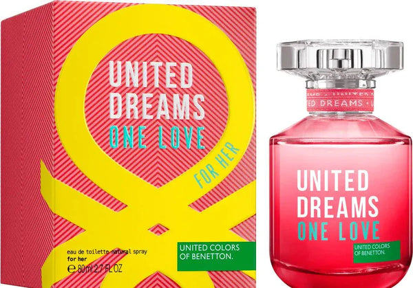Benetton Colors United Dreams One Love Woman Pink Women's Perfume/Cologne For Women Eau de Toilette 2.7 oz Edt — 2