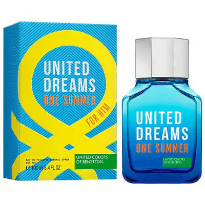 Benetton Colors United Dreams One Summer Men's Perfume/Cologne For Men Eau de Toilette 3.4 oz Edt — 2