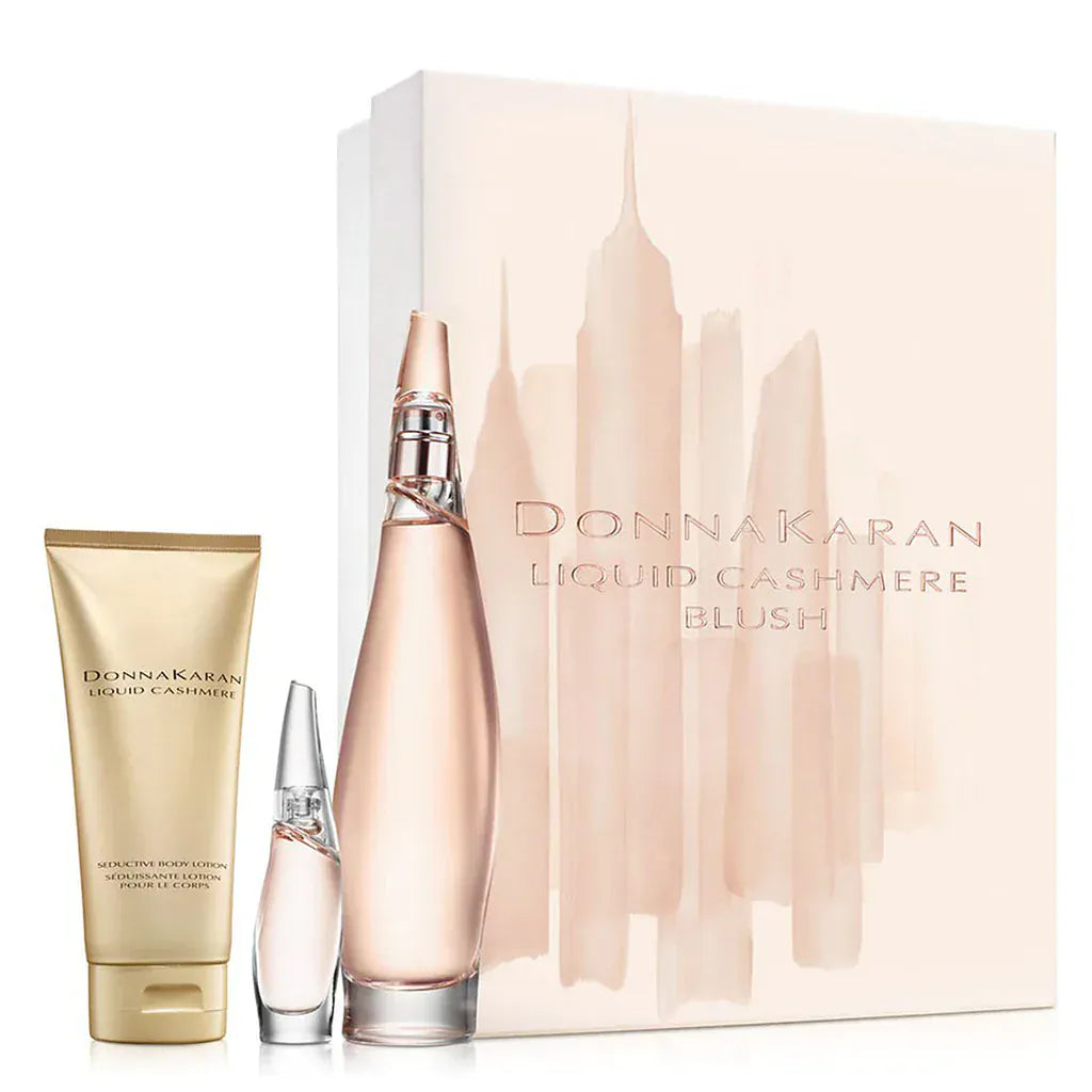 Donna Karan Liquid Cashmere Blush Women's Perfume/Cologne For Women Eau de Parfum 3.4 oz / Gift Set 3.4 oz Edp — 3