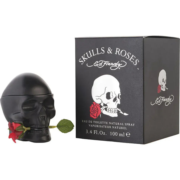 Ed Hardy Skulls & Roses for Him Men's Perfume/Cologne For Men Eau de Toilette 3.4 oz Edt — 2