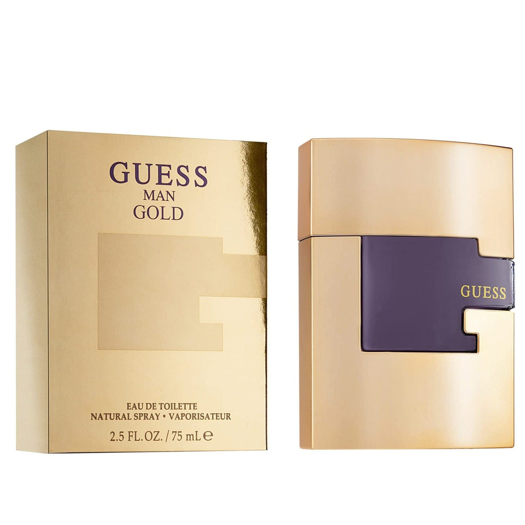 Guess Gold Man Men's Perfume/Cologne For Men Eau de Toilette 2.5 oz / Gift Set 2.5 oz Edt — 2