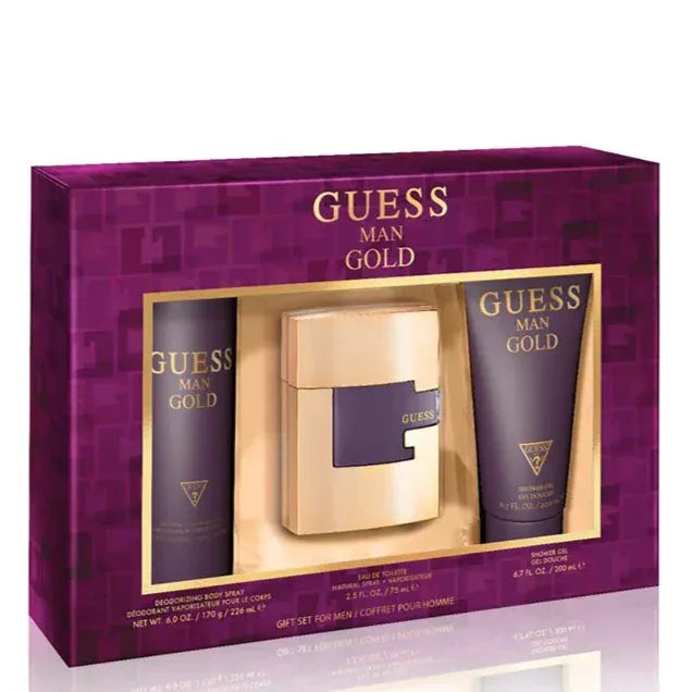 Guess Gold Man Men's Perfume/Cologne For Men Eau de Toilette 2.5 oz / Gift Set 2.5 oz Edt — 3