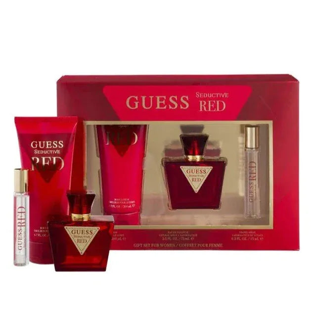 Guess Seductive Red Women's perfume/Cologne For Women Eau de Toilette 2.5 oz / Gift Set 2.5 Oz / Body Mist 8.4 Oz Edt — 4