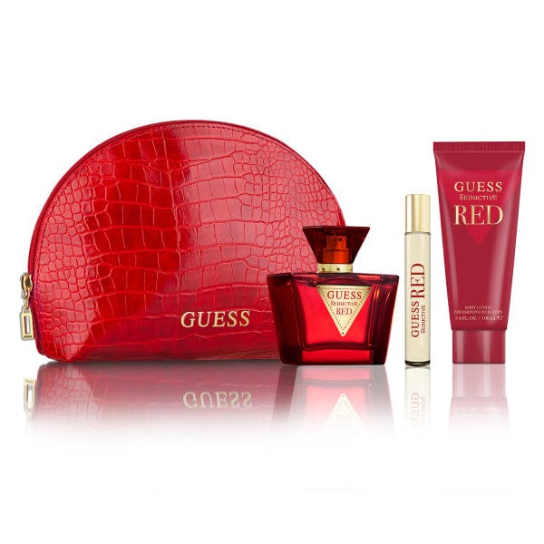 Guess Seductive Red Women's perfume/Cologne For Women Eau de Toilette 2.5 oz / Gift Set 2.5 Oz / Body Mist 8.4 Oz Edt — 3