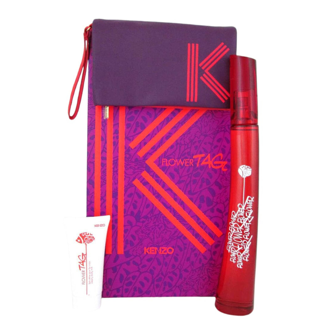 Kenzo Flower Tag Eau de Parfum¬†Women's Perfume/Cologne For Women Eau de Parfum 3.4 oz Gift Set 1.7 oz Edp — 3