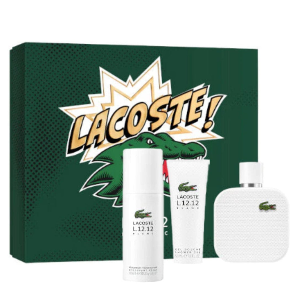 Lacoste Eau de Lacoste L.12.12. Blanc Men's Perfume/Cologne For Men Eau de Toilette 3.3 Oz / 5.9 Oz / Gift Set 3.3 oz Edt — 3