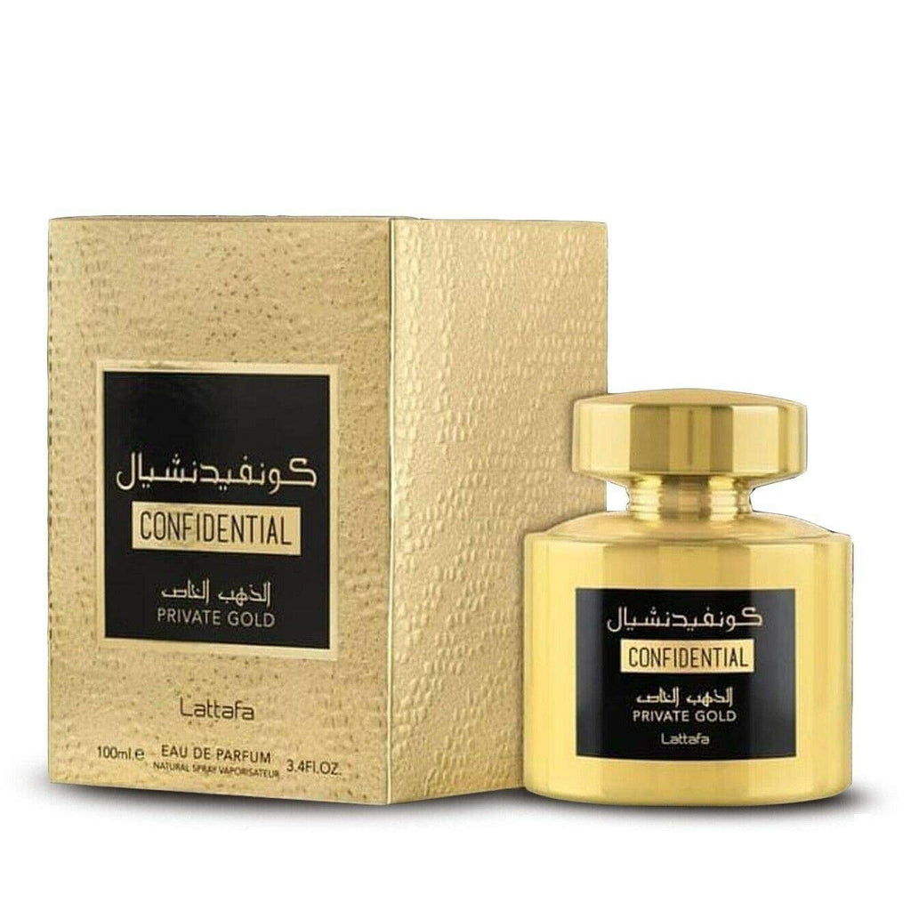 Lattafa Confidential Private Gold 3.4 oz edp — 2