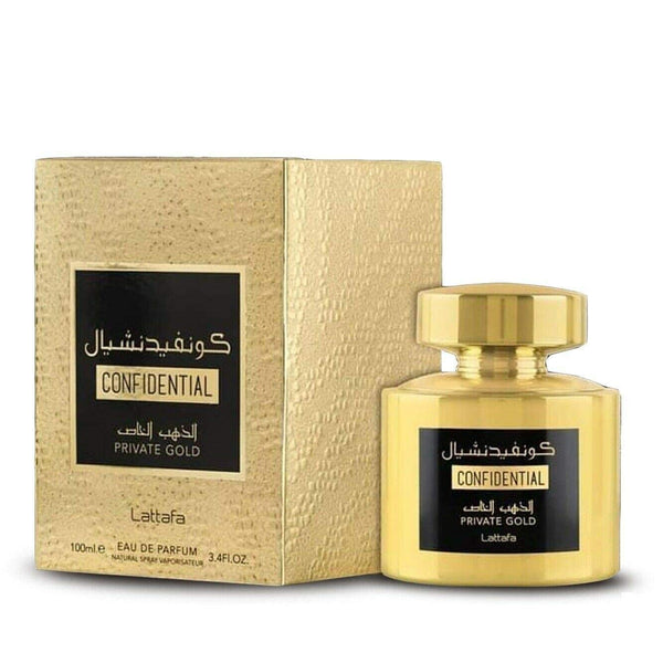 Lattafa Confidential Private Gold 3.4 oz edp — 2