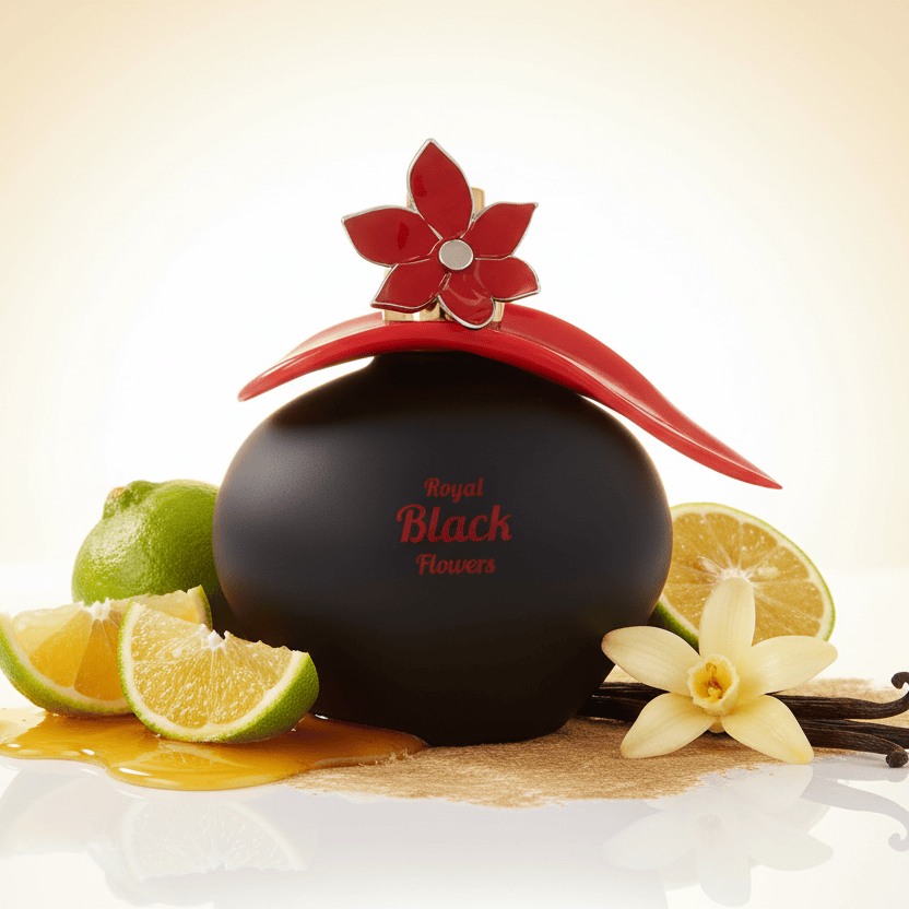 Lomani Royal Black Flowers — 2