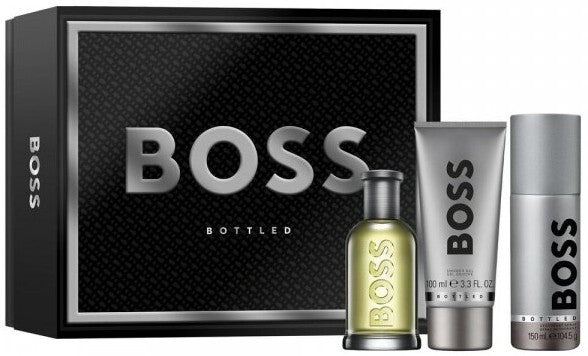 Hugo Boss Bottled 3-Piece Set 3.3oz Men EDT Spray — 1