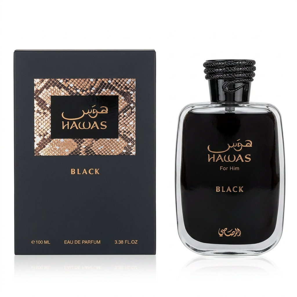 Rasasi Hawas Black 3.38oz Men EDP — hero
