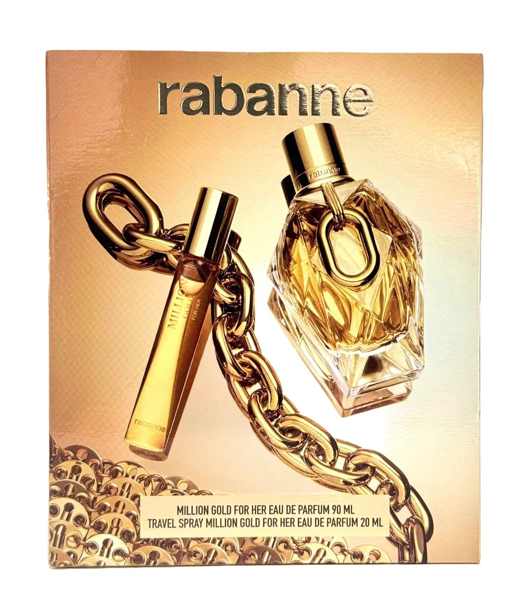 Paco Rabanne Million Gold 2-Piece Set 3.0oz Women EDP Spray — 2