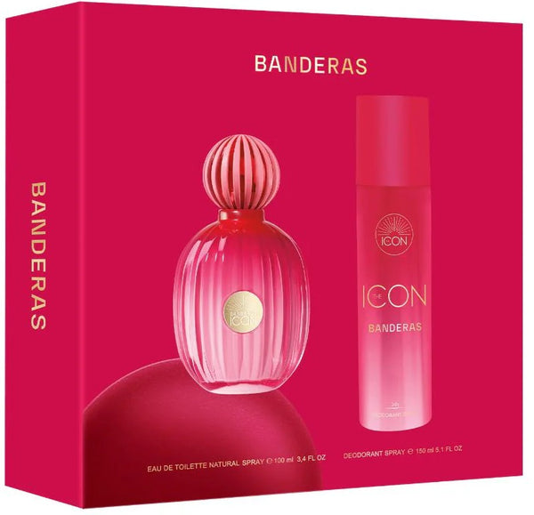 Antonio Banderas The Icon 2-Piece Set 3.4oz Women EDP Spray — 2