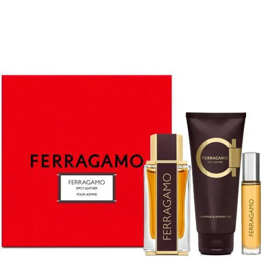 Salvatore Ferragamo Spicy Leather Gift Set Men — 3